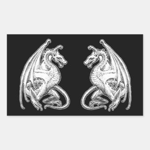 Winged Dragon Rechthoekige Sticker