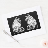 Winged Dragon Rechthoekige Sticker (Envelop)