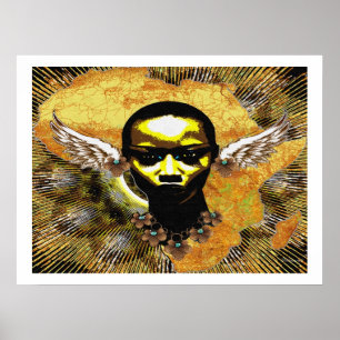 Winged Ears Angel of Africa Poster