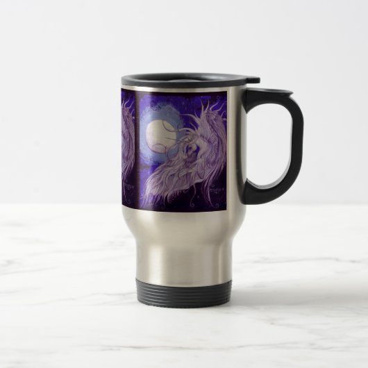 Winged eenhoorn voor Moon Travel Mug Reisbeker (Rechts)