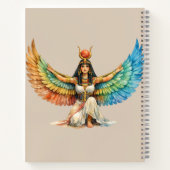 Winged Egyptian Goddess Mythology Inspired Design Notitieboek (Achterkant)