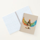 Winged Egyptian Goddess Mythology Inspired Design Notitieboek (Binnen)