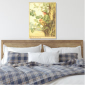 Winged Elm Fairy Zitten in een boom Canvas Afdruk (Insitu (Slaapkamer))