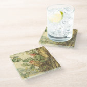 Winged Elm Fairy Zitten in een boom Glazen Onderzetter (Schuin)