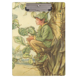 Winged Elm Fairy Zitten in een boom Klembord