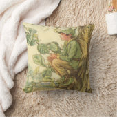 Winged Elm Fairy Zitten in een boom Kussen (Deken)