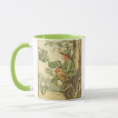 Winged Elm Fairy Zitten in een boom Mok (Links)