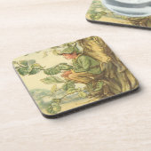 Winged Elm Fairy Zitten in een boom Onderzetter (Linkerzijde)