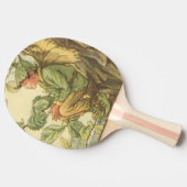 Winged Elm Fairy Zitten in een boom Tafeltennisbatje (Zijkant)