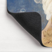 Winged engel slaapt droomend op wolken muismat (Hoek)