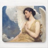 Winged engel slaapt droomend op wolken muismat (Voorkant)