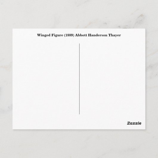Winged Figure Briefkaart (Achterkant)