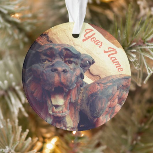Winged Gargoyle Cat Acrylversiering Ornament (Boom)