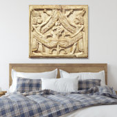 Winged genii, Assyrische Periode, c.750 BC (ivoor) Canvas Afdruk (Insitu (Slaapkamer))