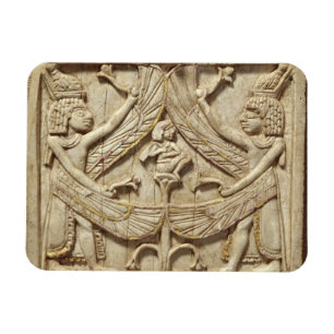Winged genii, Assyrische Periode, c.750 BC (ivoor) Magneet