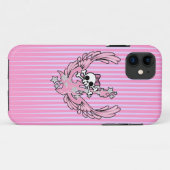 Winged gitaar met Cute Skull Case-Mate iPhone Case (Achterkant (horizontaal))