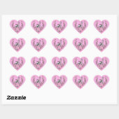 Winged gitaar met Cute Skull Hart Sticker (Vel)