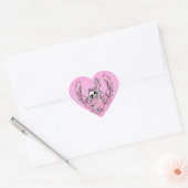 Winged gitaar met Cute Skull Hart Sticker (Envelop)