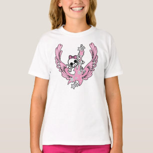 Winged gitaar met Cute Skull T-shirt