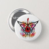 Winged gitaar ronde button 5,7 cm (Voorkant /achterkant)