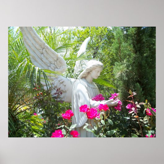 Winged Guardian Garden Angel Tropisch Poster Foto (Voorkant)