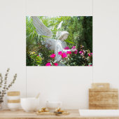 Winged Guardian Garden Angel Tropisch Poster Foto (Keuken)