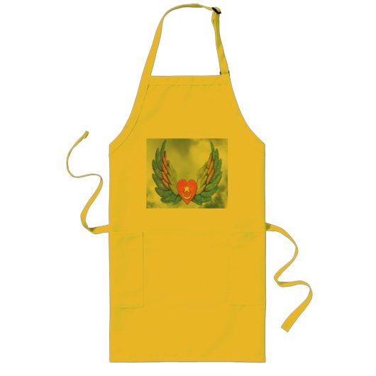 Winged hart Apron Lang Schort (Voorkant)