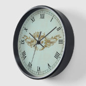 Winged hart Aqua Clock-wand (Hoek)