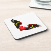 Winged hart bier onderzetter (Linkerzijde)