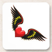 Winged hart bier onderzetter (Voorkant)