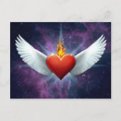 Winged hart briefkaart (Voorkant)
