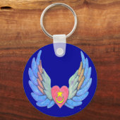 Winged hart hoofdketen sleutelhanger (Voorkant)