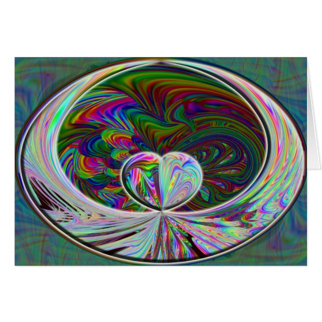 Winged hart kaart (Voorkant Horizontaal)