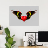 Winged hart poster (Thuiskantoor)
