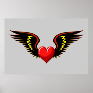 Winged hart poster
