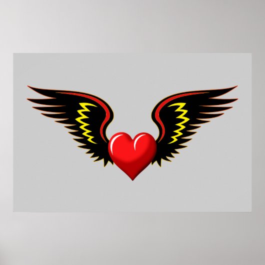 Winged hart poster (Voorkant)
