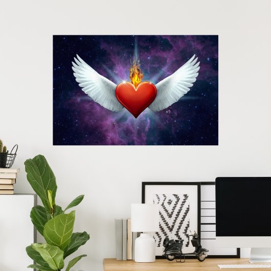 Winged hart poster (Thuiskantoor)