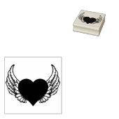 Winged hart Rubberstempel (Gestempeld)