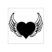 Winged hart Rubberstempel (Afrduk)