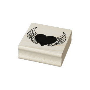 Winged hart Rubberstempel