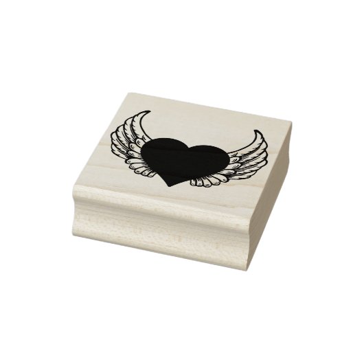 Winged hart Rubberstempel (Stempel)