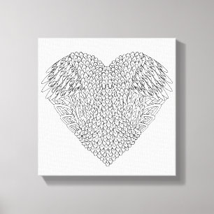 Winged hart Stoodle 6 Canvas Afdruk