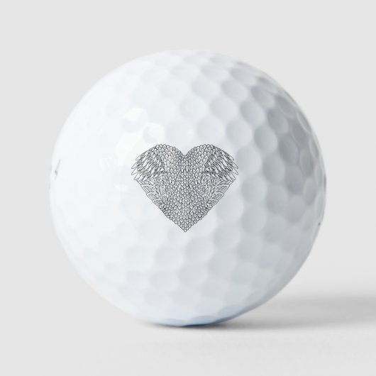 Winged hartenwieg golfballen (Voorkant)