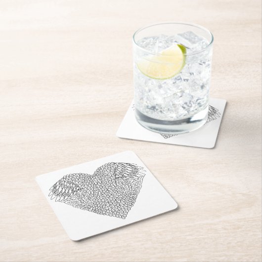 Winged hartenwieg kartonnen onderzetters (Insitu)