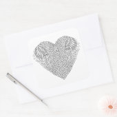 Winged hartenwieg vierkante sticker (Envelop)