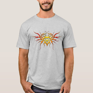Winged harttribaal ontwerp - rood t-shirt