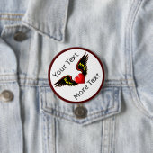 Winged Heart aanpassen Ronde Button 7,6 Cm (In situ)