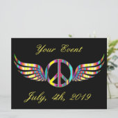 Winged Hippie Peace Symbol Thunder_Cove (Staand voorkant)