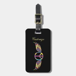 Winged Hippie Peace Symbol Thunder_Cove Bagagelabel