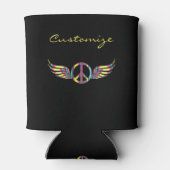 Winged Hippie Peace Symbol Thunder_Cove Blikjeskoeler (Achterkant)